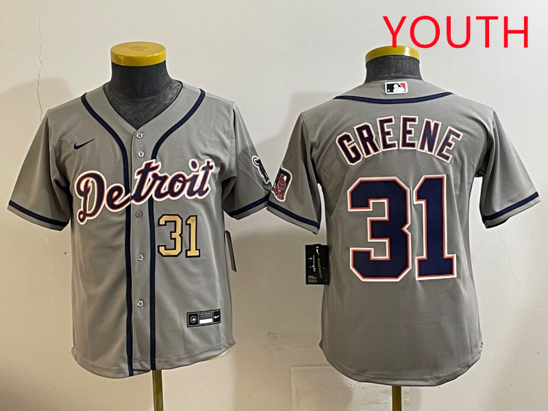 Youth 2025 Detroit Tigers 31 Greene grey Nike MLB jersey style 6